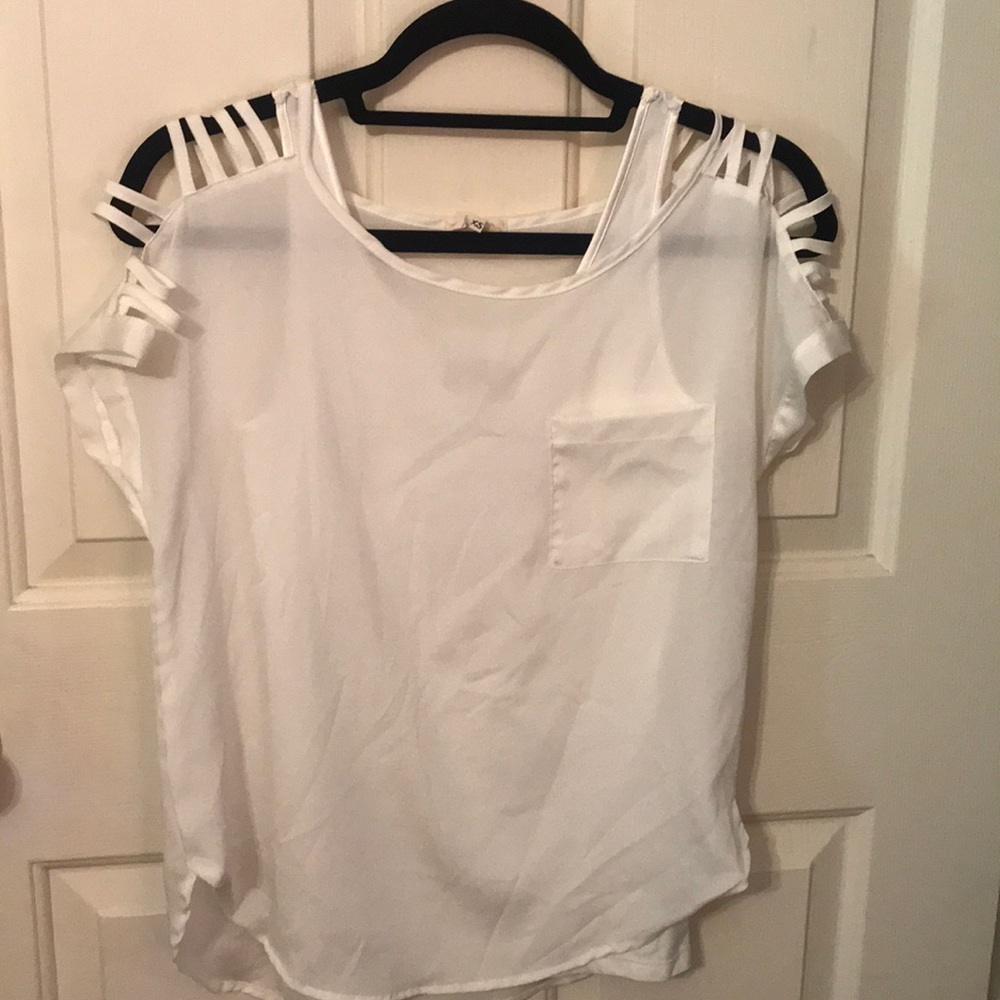 Short sleeved blouse with tank under it